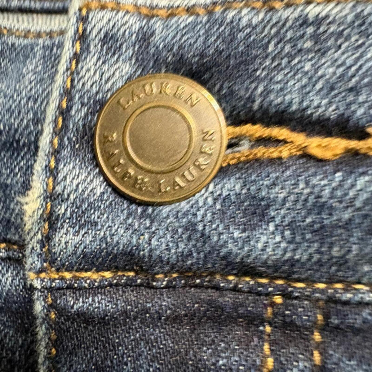 Lauren Ralph Lauren Modern Straight Jeans Womens Size 18 Blue Stretch Denim