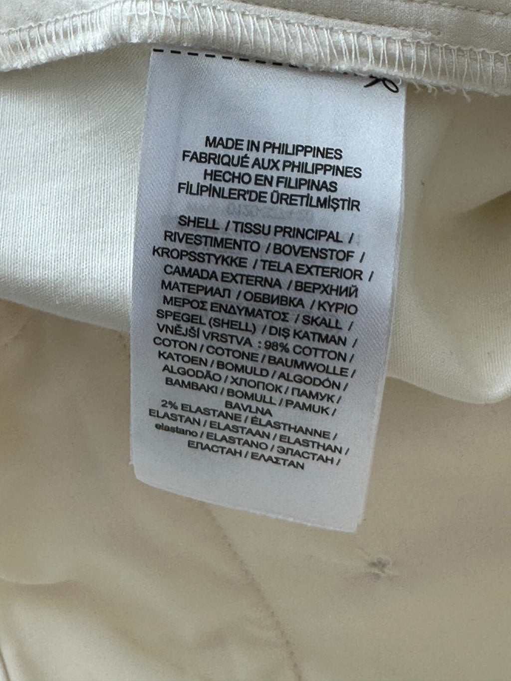 Ralph Lauren Women Winter Cream Double-Faced Stretch Cotton Ankle Pants Size 14W