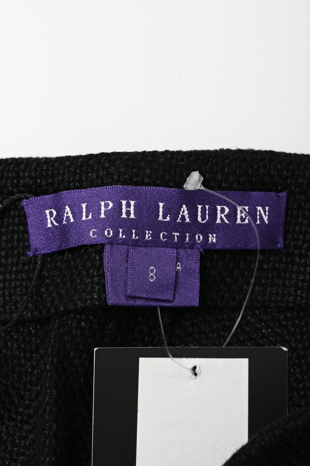 Women's Ralph Lauren Collection Straight-Leg Trousers in Black Linen