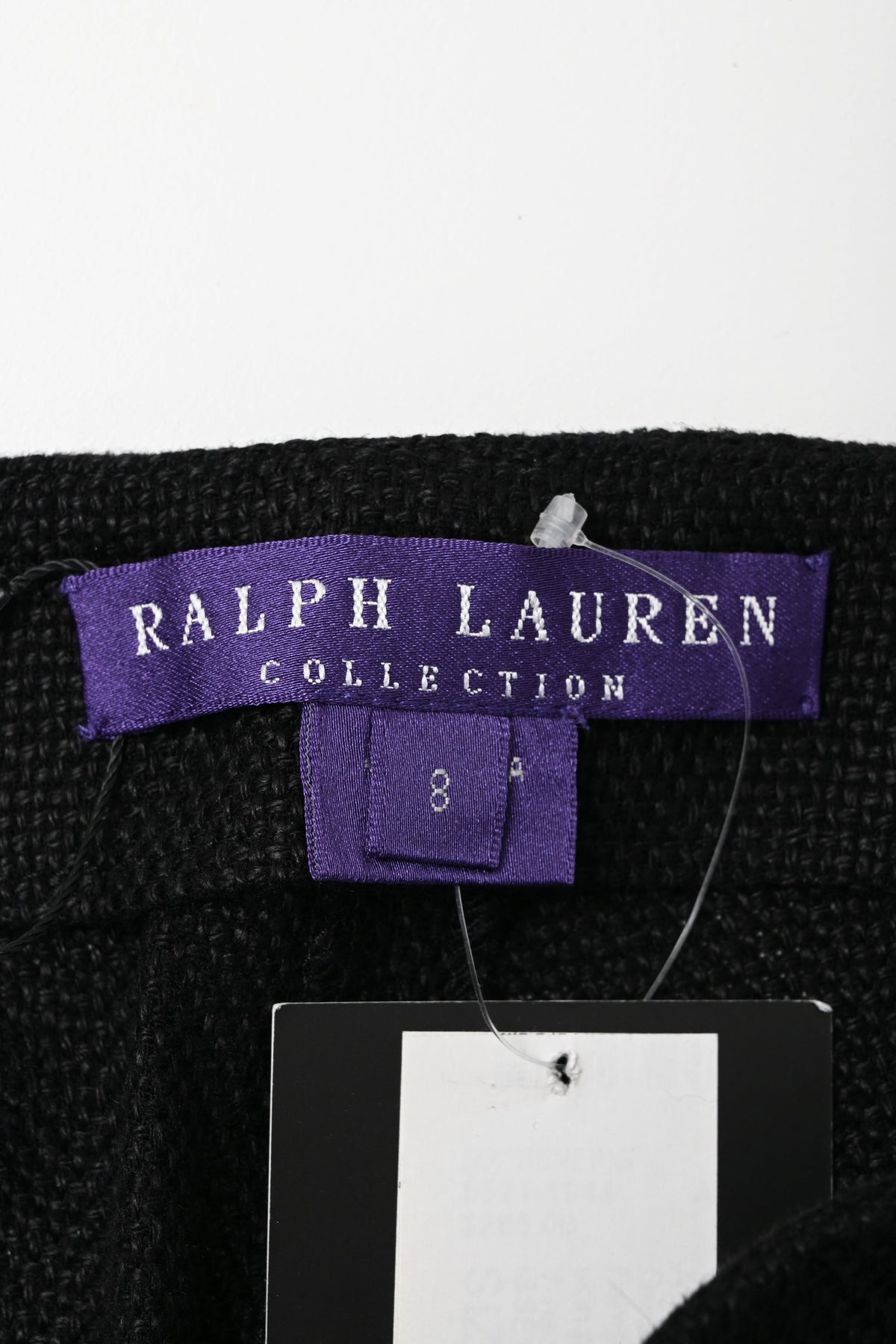 Women's Ralph Lauren Collection Straight-Leg Trousers in Black Linen