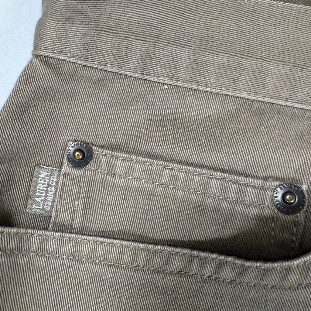 Ralph Lauren Womens Jeans 12 Brown Straight Leg 100% Cotton Vintage Y2K