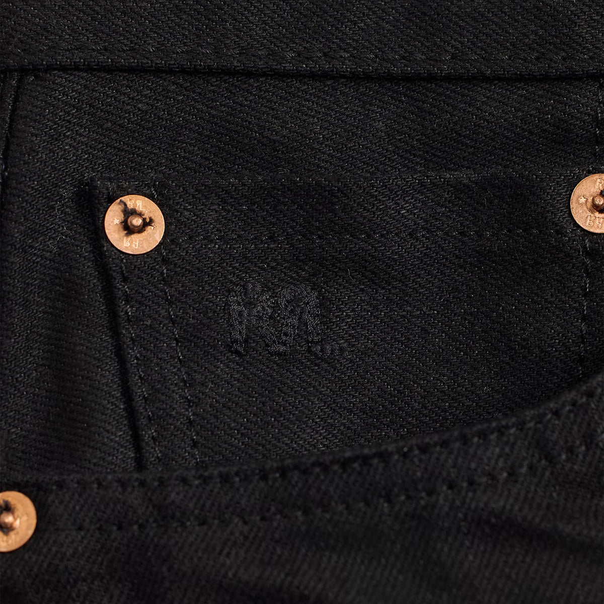 RRL By Ralph Lauren High Boy Fit Black Selvedge Jean Black