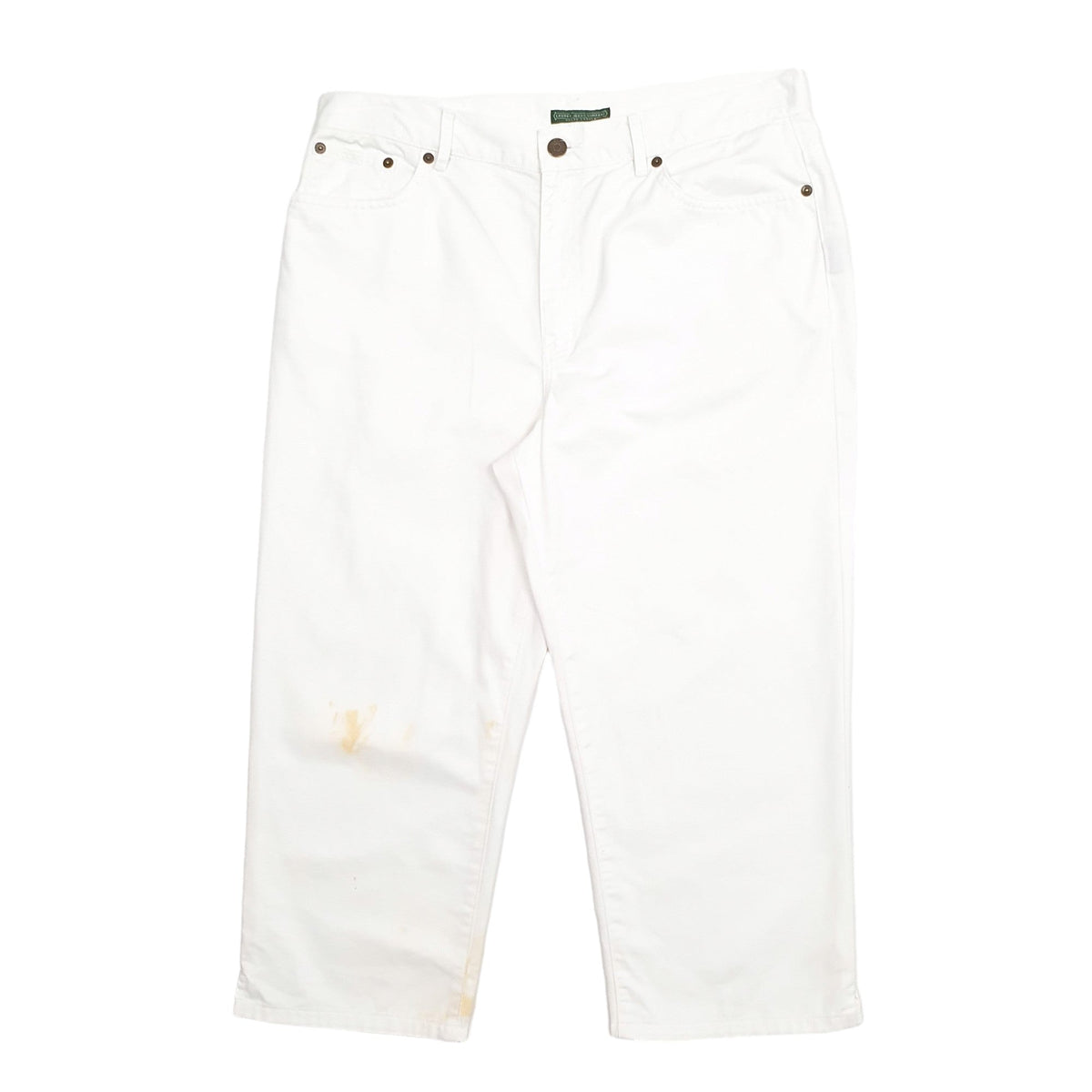 Womens Ralph Lauren White Chino Cotton  Trousers UK14
