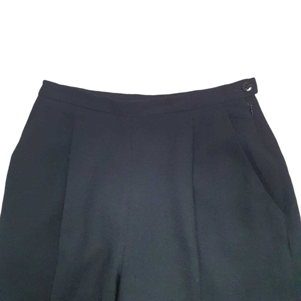 Womens Ralph Lauren Worsted Wool Made In USA Black Chino Wool  Trousers UK8