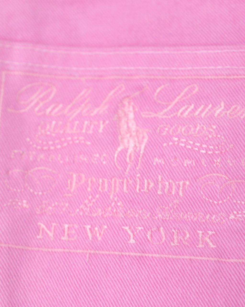 Women's Ralph Lauren Wide Leg Jeans in Pink Cotton