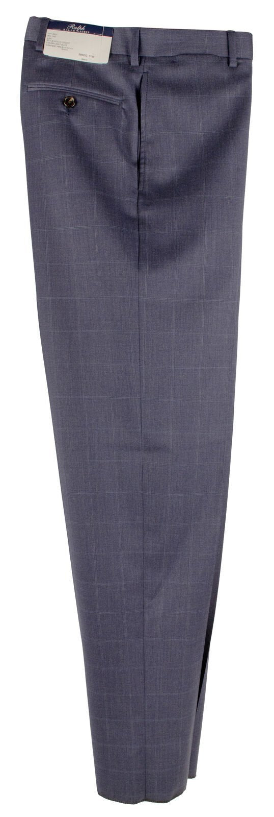 Ralph Ralph Lauren Men's Wool Stretch Plaid Flat Front Dress Pants-LB-31W