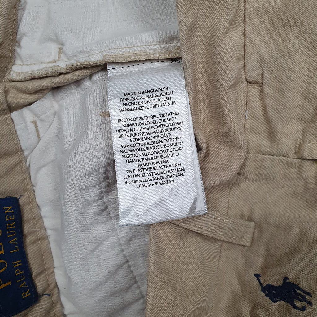 POLO RALPH LAUREN Straight Pant Chino Trousers Beige Womens UK4
